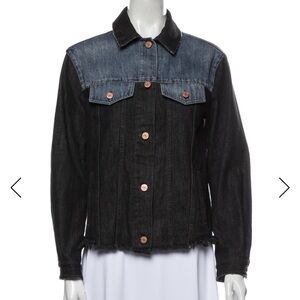 Chic Black and Blue Denim Jacket